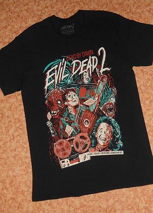 Футболка evil dead 2 dead by dawn/зловісні мерці 2/hell on shirts/мерч