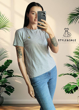 Серая футболка хлопок lyle &amp; scott