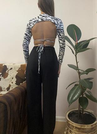 Топ з принтом зебра жіночий