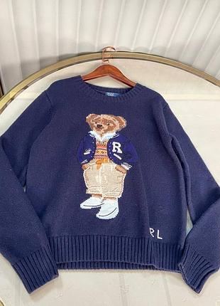 Преміальний брендовий жіночий светр з медведиком