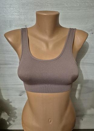 Топ топик бюст рубчик лиловый для девочки 9 10 11 12 лет или xxs