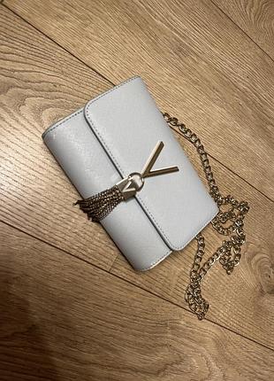 Сумка клатч valentino оригінал небесного кольору