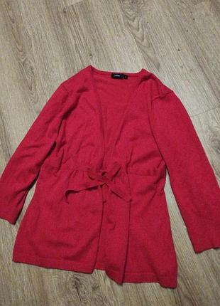 Кардиган женская красная кофточка тепла