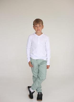 Белый лонгслив для детей и подростков