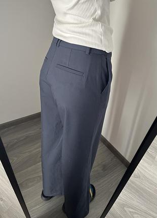 Класичні сині широкі штани брюки