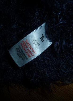 Новогодний свитер с оленем на 7 лет tu (темно-синий)3 фото