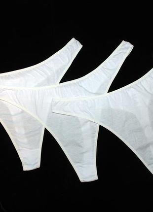 100% хлопок! базовые хлопковые трусики стринги тонг танга george