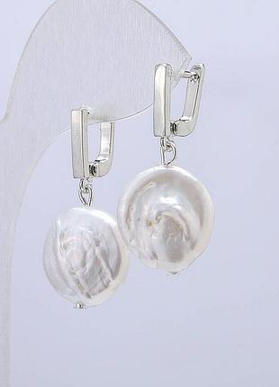 Серьги из натуральных бароковых жемчуга