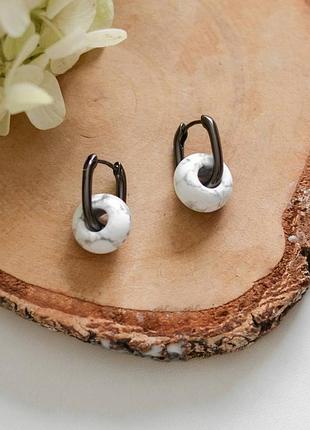 Серьги натуральный камень капонг