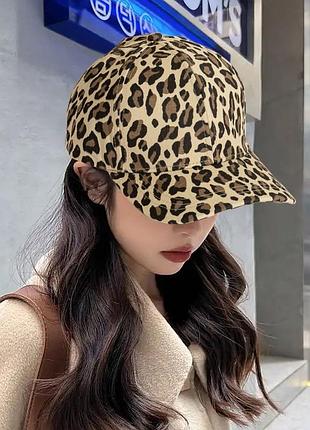 Кепка леопард, бейсболки леопардовий принт