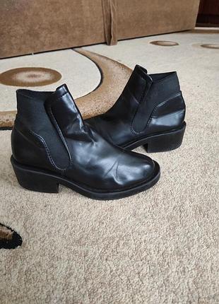 Кожаные демисезонные челси zara