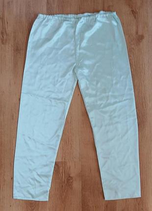 Брюки атласные бирюзовые, пижамные, домашние р. 40/42 пижама