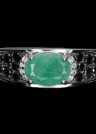Каблеск серебро 925 натуральный изумруд шпинель