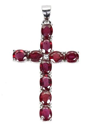Подвеска серебро 925 натуральный рубин