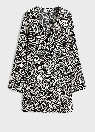 Базова вільна сукня на довгий рукав v-подібний виріз h&m eur 36 р. s