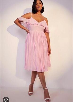 Роскошное миди платье плиссе