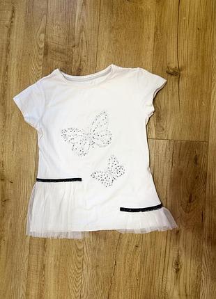 Біла футболка туреччина блуза для дівчинки