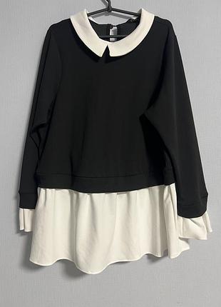 Кофта чорна біла