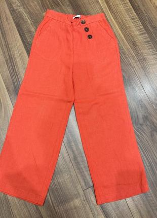 Штани reserved з льону для дівчинки 140 см