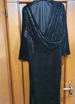 Платье бархат стрейч  большой размер
