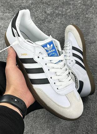 Р. 36-45 кроссовки adidas samba black white артикул: 0011