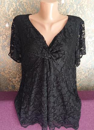 Красивая блуза кружево большой размер батал 50 /52/54 блузка