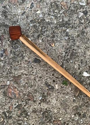 Заколка деревянная для волос "кубик"