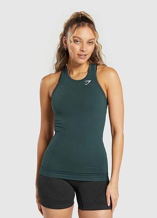 Gymshark seamless   женская спортивная-компрессионная майка для тренировок