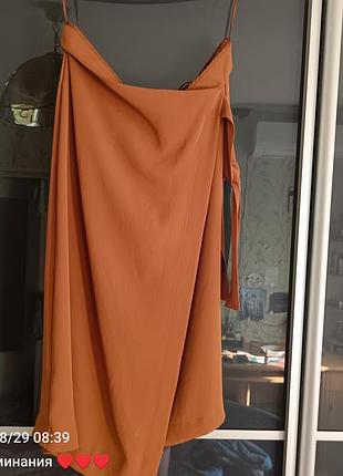 Юбка шелковая марк спензер шоколадного цвета