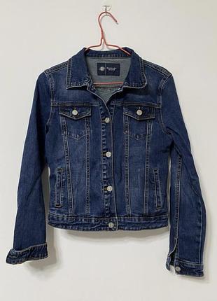Куртка ветровка, джинсовая, синяя resalso jeans размер m.