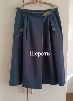 Винтажная шерстяная юбка. юбка миди perry