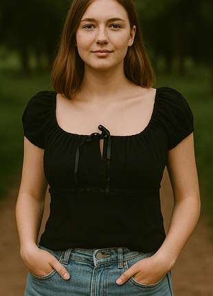 Фирменная блузка чёрного цвета colours of the world с биркой, 💯 оригинал, молниеносная отправка