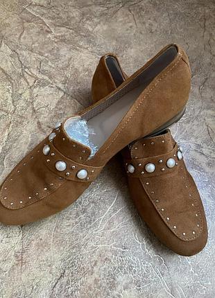 Лофери жіночі з натуральної замші р.40