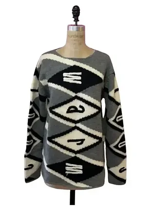 Винтажный теплый свитер джемпер шерстяной moschino