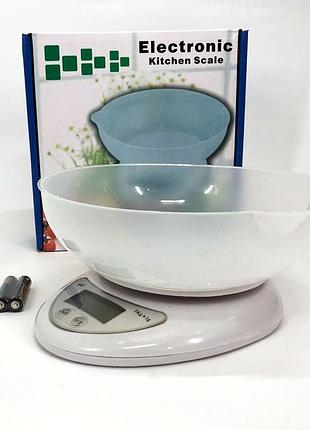Весы кухонные электронные b05a 1г до 5кг чаша, весы для кондитера, для взвешивания продуктов