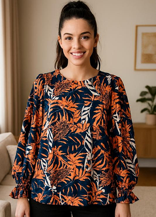 Блузка блуза жіноча довгий рукав розмір 2xl (52)