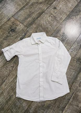 Рубашка с длинным рукавом, mayoral, р. 116, 6 лет