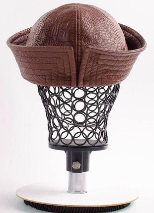 Премиум морячка экокожа питон в цвете каштан