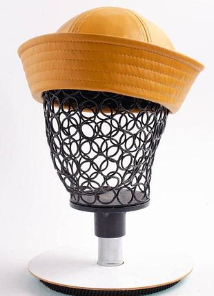 Морячка из экокожи цвет горчицы