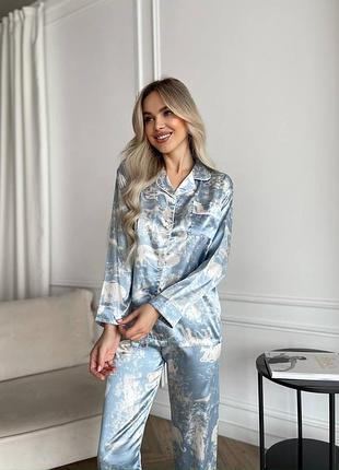 Піжама шовкова ексклюзивний принт