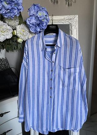 Классная льняная рубашка большого размера