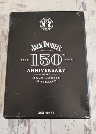 Jack daniels чорна матова коробка для зберігання металева жестяна
