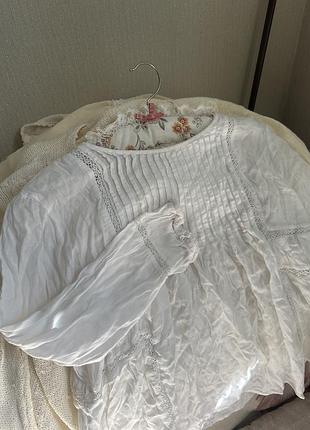 Бавовняна блуза у вінтажному стилі бавовна вінтаж стиль