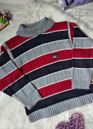 Светр tommy hilfiger під горло хлопчика в смужку2 фото