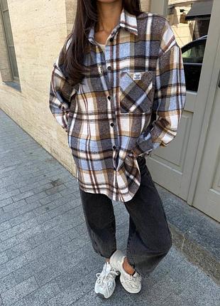 Сорочка байка жіноча 🌸 рожевий, червоний, беж, блакитний, малина | розмір 42-46, 48-52 | мод 626