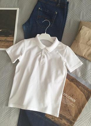 Базовая футболка поло 100% хлопок на мальчика в размере 6/7 лет