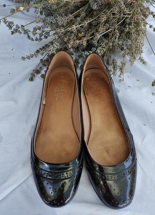 Туфли next, молодежные женские, большой размер, искусственный лак.