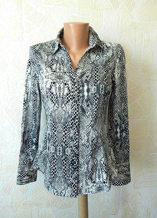 Бавовняна стрейчева сорочка принт