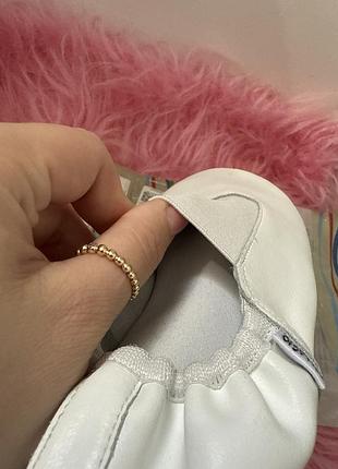 Балетки білі шкіряні 34р. 5