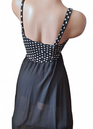 Черное платье в горошек 4